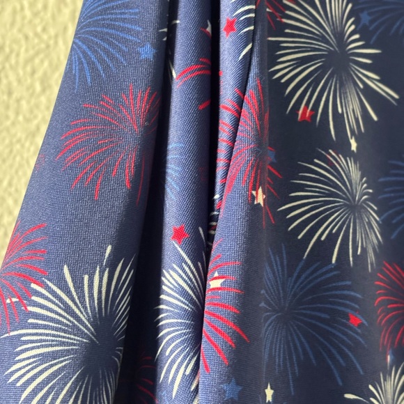 Men's Blue and Red Firework Print Shirt - Picture 3 of 5